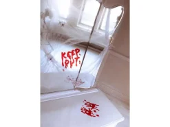 Partydeco Gel-Aufkleber Keep Out, Rot