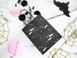 Partydeco Geschenkbox Fledermäuse Schwarz