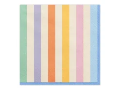 Partydeco Papierservietten Streifen 33 cm x 33 cm
