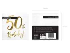 Partydeco PartyDeco Servietten 50th Birthday, 20er-Set 33 cm x 33 cm