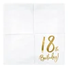 Partydeco PartyDeco Servietten 18th Birthday, 20er-Set 33 cm x 33 cm