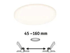 Paulmann Einbauleuchte Veluna VariFit Ø 185 3000 K, Weiss