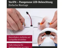 Paulmann Einbauleuchte Veluna VariFit Ø 185 3000 K, Weiss