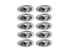 Paulmann Einbauspot LED Base Basisset, GU10, 10 x 10W, Eisen