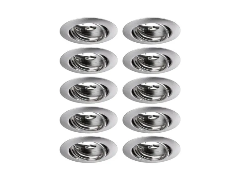 Paulmann Einbauspot LED Base Basisset, GU10, 10 x 10W, Eisen