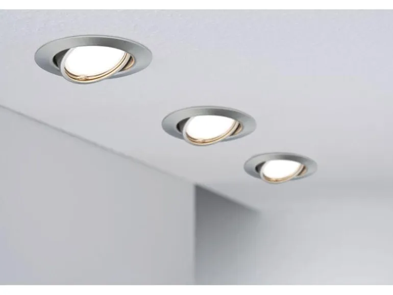 Paulmann Einbauspot LED Base Basisset, GU10, 10 x 10W, Eisen