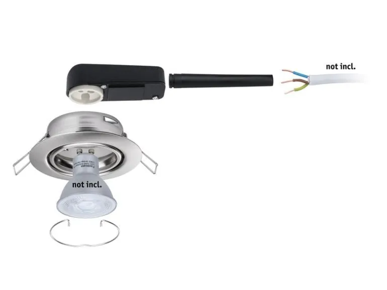 Paulmann Einbauspot LED Base Basisset, GU10, 10 x 10W, Eisen