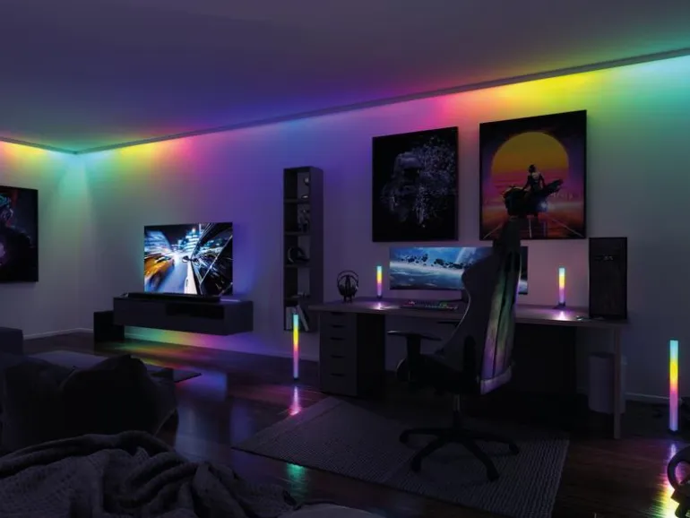 Paulmann EntertainLED Lightbar Dynamic RGB, 30 cm, Schwarz, 2er Set