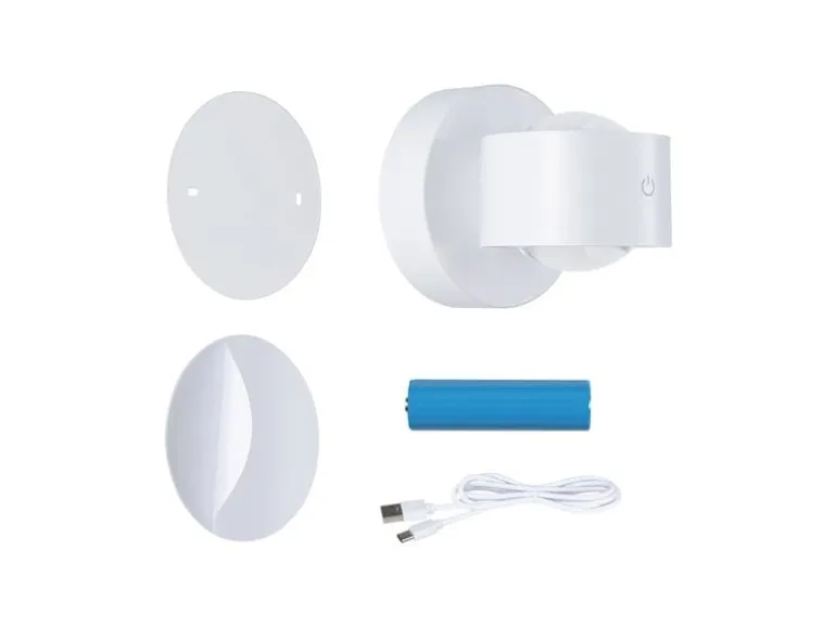 Paulmann LED Akkuwandleuchte Zorik 2700K dimmbar Weiss