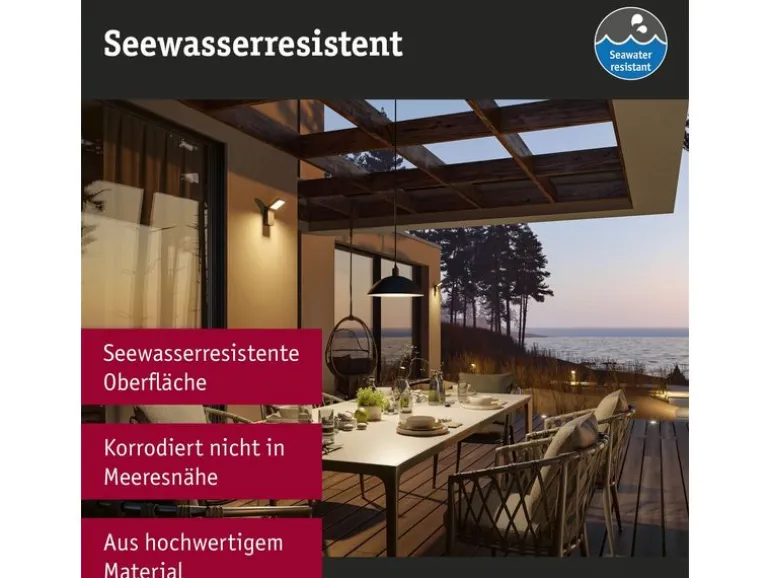Paulmann LED Aussenwandleuchte Capera Bewegungsmelder Anthrazit