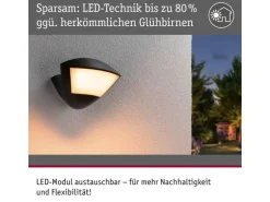 Paulmann LED Aussenwandleuchte Skyla Bewegungsmelder Anthrazit