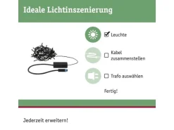 Paulmann LED Lichterkette Plug & Shine Yuna 7.4 m, Warmweiss, Schwarz