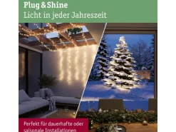 Paulmann LED Lichterkette Plug & Shine Yuna 7.4 m, Warmweiss, Schwarz