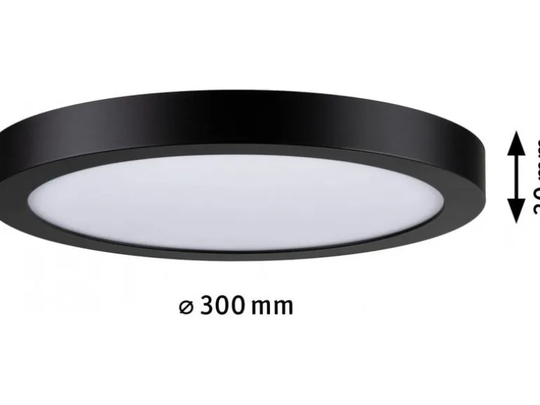 Paulmann LED Panel Abia rund 300 mm Schwarz
