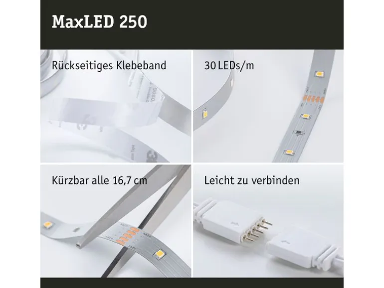 Paulmann LED-Stripe MaxLED 250 2700 K, 3 m Basisset