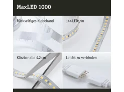 Paulmann LED-Stripe MaxLED 1000 6500 K, 1.5 m Basisset