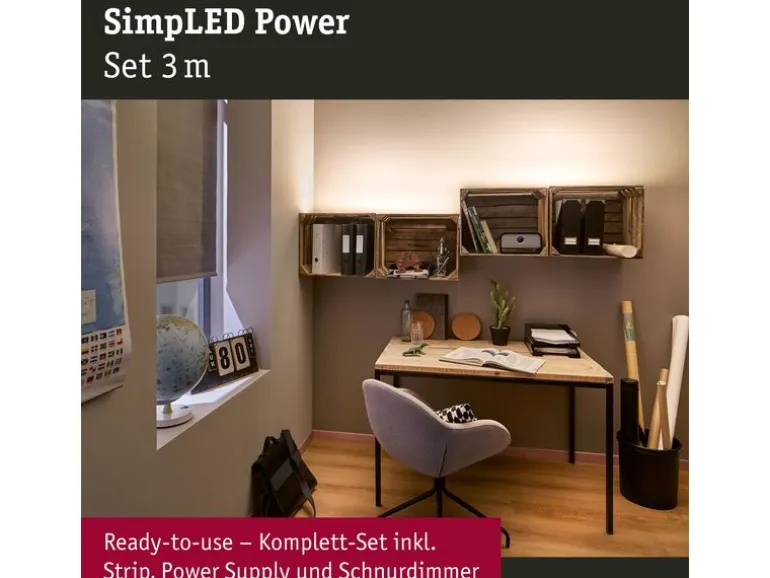 Paulmann LED-Stripe SimpLED Power 4000 K, 3 m Set