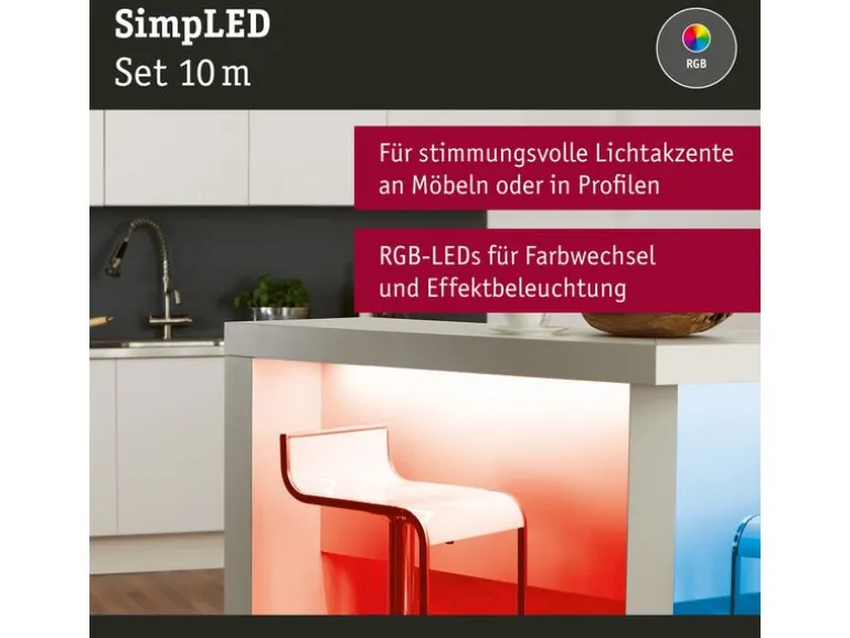 Paulmann LED-Stripe SimpLED RGB, 10 m Rolle