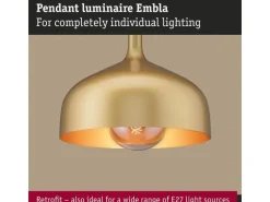 Paulmann Pendelleuchte Embla II E27 Gold Metall Metall