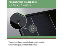 Paulmann Plug & Shine Solarpanel IP44 24 V max. 21W Anthrazit
