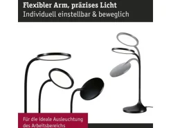 Paulmann Schreibtischleuchte Schwarz, matt