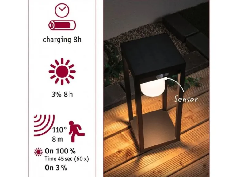 Paulmann Solar LED Lichtobjekt Marisol IP44 3000K 350 lm Schwarz
