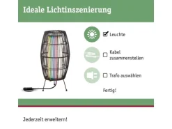Paulmann Stehleuchte Plug & Shine Basket, RGBW, 3.2W, Schwarz