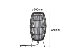 Paulmann Stehleuchte Plug & Shine Basket, RGBW, 3.2W, Schwarz