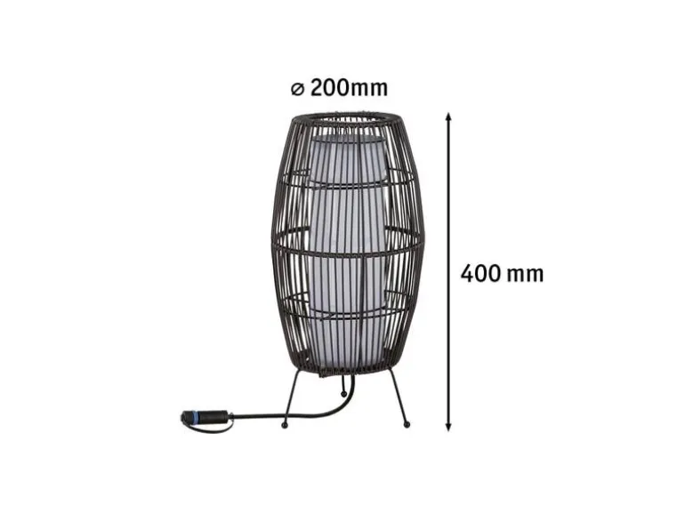 Paulmann Stehleuchte Plug & Shine Basket, RGBW, 3.2W, Schwarz