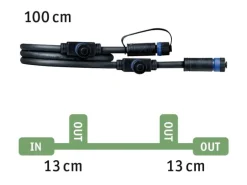 Paulmann Verbindungskabel Plug & Shine 1 m mit 3 Anschlussbuchen