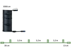 Paulmann Verbindungskabel Plug & Shine 10 m mit 5 Anschlussbuchen