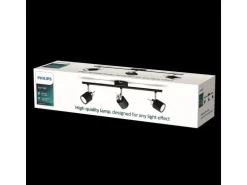 Philips Aufbauspot Meranti 3 x 35W GU10 Schwarz, ohne Leuchtmittel