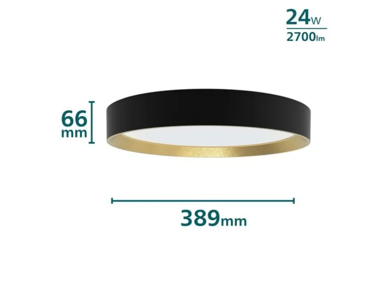 Philips Deckenleuchte Hanno SceneSwitch 2700K, 2700 Lm, Schwarz-Gold