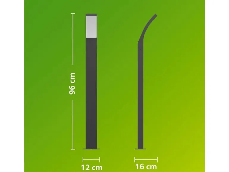 Philips Gartenlicht Splay, 4.3W, 2700 K, 800 lm, Anthrazit