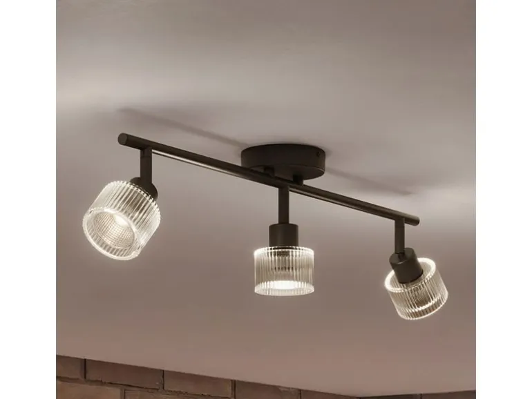 Philips Horen Aufbauspot 3x Balken ohne Leuchtmittel GU10, schwarz