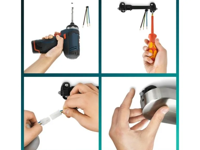 Philips Horen Aufbauspot 4x, ohne Leuchtmittel GU10, schwarz