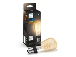 Philips Hue Leuchtmittel White E27 Einzelpack Edison Filament 580 lm