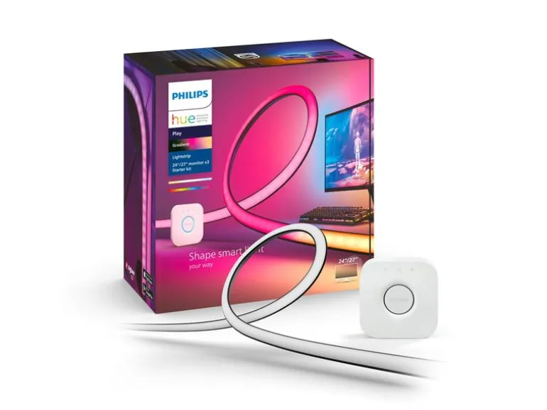 Philips Hue Play Gradient PC Lightstrip 3X 24/27 Starter Set + Bridge