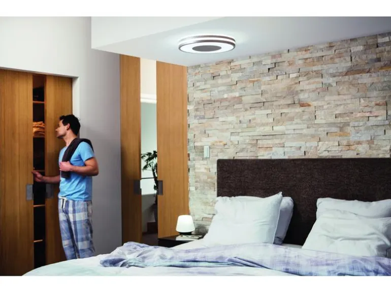 Philips Hue White Amb. Being Deckenleuchte silber 2400 lm + Dimmer
