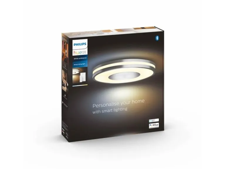 Philips Hue White Amb. Being Deckenleuchte silber 2400 lm + Dimmer