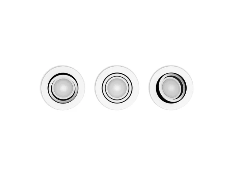 Philips Hue White Ambiance Milliskin Einbauspot 3er-Pack Rund Weiss