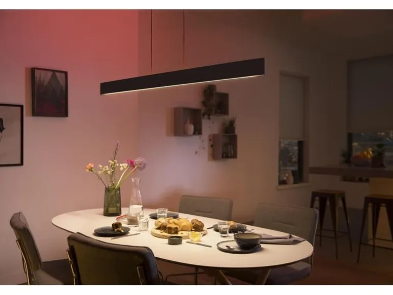 Philips Hue White & Col. Amb. Ensis Pendelleuchte schwarz 4750 lm