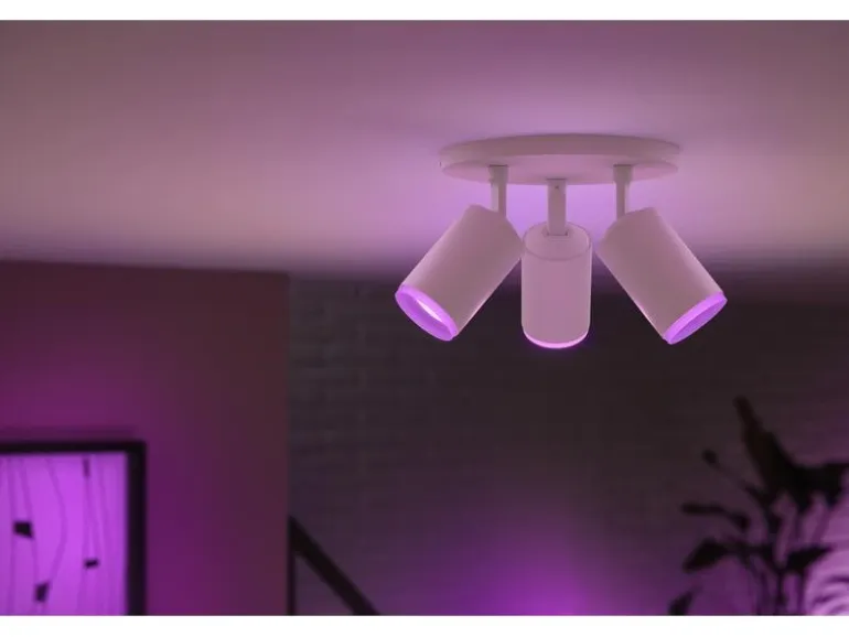 Philips Hue White & Color Ambiance Fugato 3er-Spot Weiss