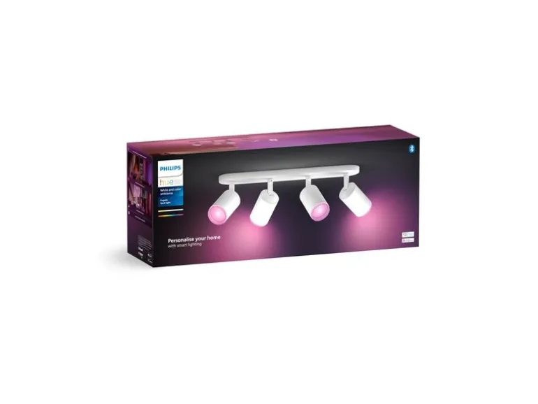Philips Hue White & Color Ambiance Fugato 4er-Spot Weiss