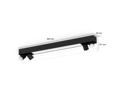 Philips Hue White & Color Ambiance Centris 4-Deckenspot Schwarz