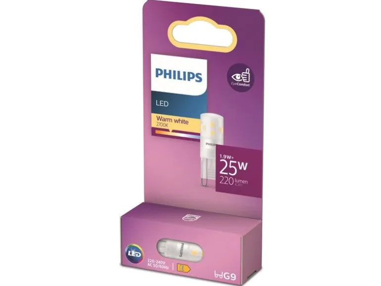 Philips LED Lampe 2W (25W), G9, 220 lm, 2700K, Warmweiss (WW)