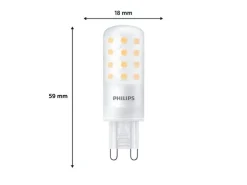 Philips LED Lampe 4W (40W), G9, 480 lm, 2700K, Warmweiss (WW)