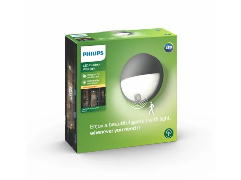 Philips myGarden Wandleuchte Capricorn, 600 lm mit Bewegungsmelder