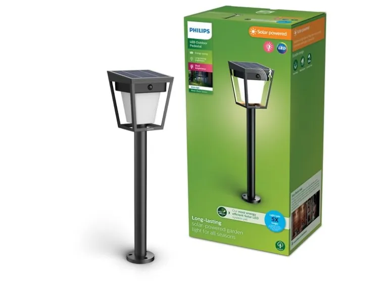 Philips Nissa Sockel Solar UE 3000K schwarz
