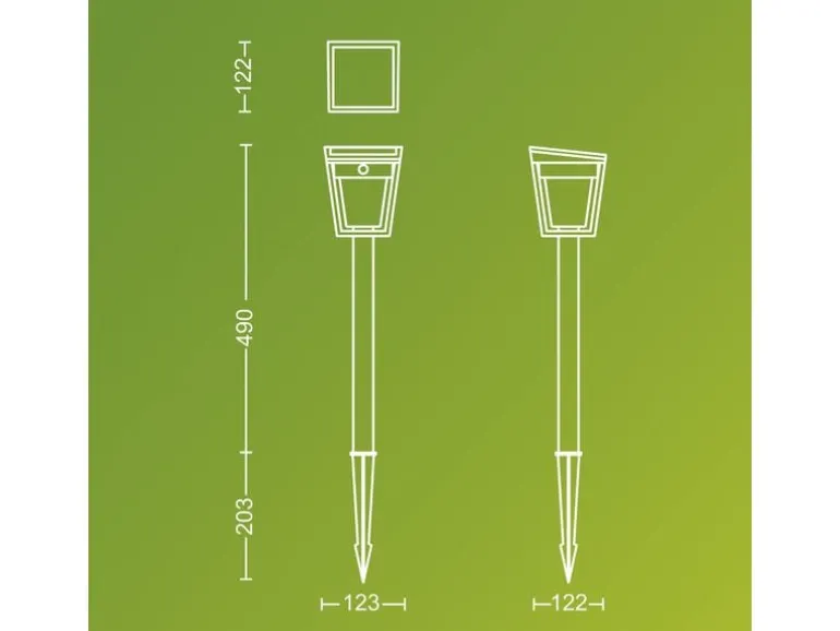 Philips Nissa Sockel Solar UE 3000K schwarz